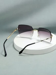 Gafas de moda sin marco remache - Degradado - Ver 5