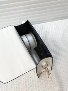 Square Bag Buckle Decoration Flap - 白色 - 查看 7