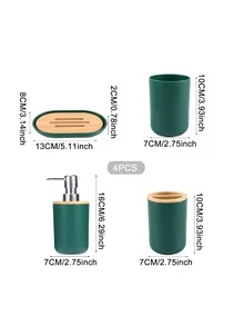 4pcs Two Tone Lotion Dispenser Set - Multicolor - View 3