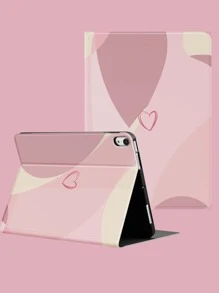 Pink Heart Pattern Case Compatible With IPad - Pink - View 2
