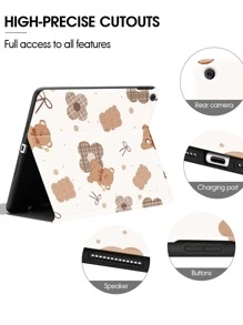 غطاء متوافق مع IPad بتصميم الدب الكيوت - متعدد الألوان - مشاهدة 7