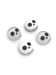 4pcs Halloween Ghost Printed Button Caps Game Console Accessories Compatible With Switch/Oled/Lite - Multicolor - View 3