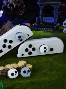 4pcs Halloween Ghost Printed Button Caps Game Console Accessories Compatible With Switch/Oled/Lite - Multicolor - View 5