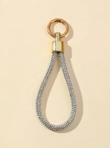 水鑽裝飾手機掛繩吊墜鑰匙圈 - 彩色 - 查看 2