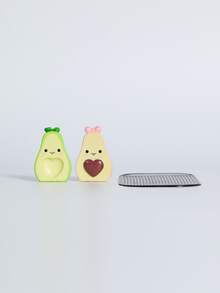 2pcs Avocado Design Car Ornament With Anti-slip Mat - Multicolor - View 3