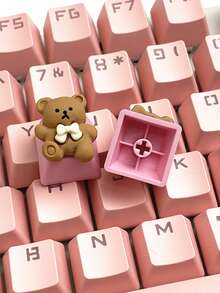 1 pieza Teclado con diseño de oso mecánico tapa de llave - Multicolor - Ver 2