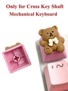 1 pieza Teclado con diseño de oso mecánico tapa de llave - Multicolor - Ver 3