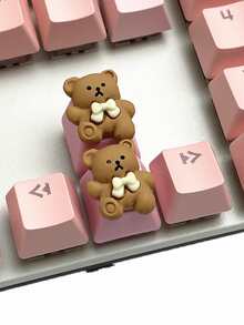 1 pieza Teclado con diseño de oso mecánico tapa de llave - Multicolor - Ver 4