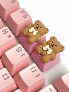 1 pieza Teclado con diseño de oso mecánico tapa de llave - Multicolor - Ver 5