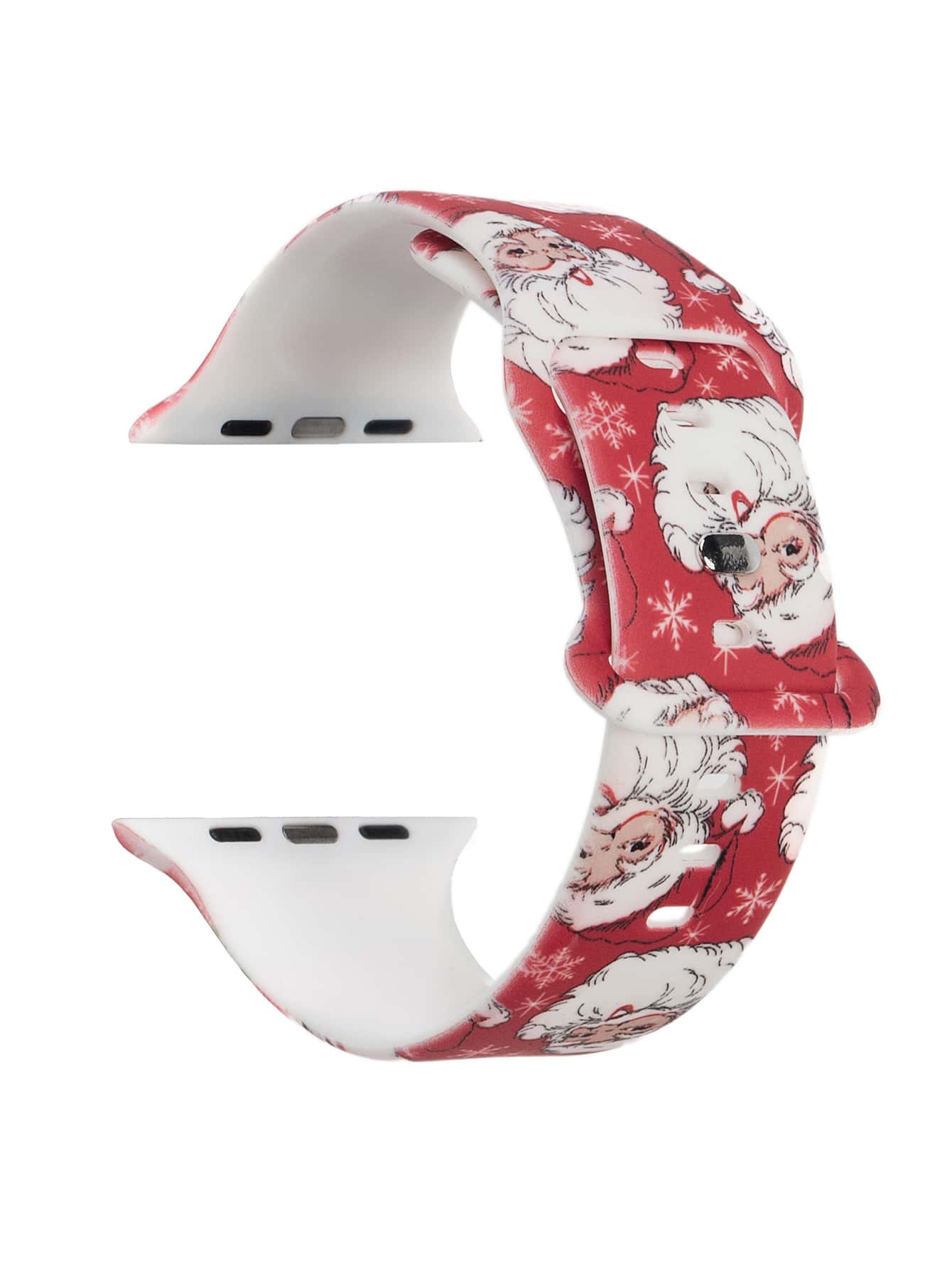 Christmas Santa Claus Pattern Watchband Compatible With Apple Watch - Multicolor - View 1