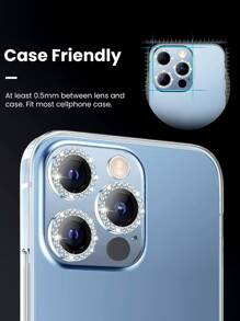 Bộ 3 miếng bảo vệ ống kính máy ảnh cường lực tương thích với iPhone 15/15Pro/15Plus/15Promax - Vàng - Xem 3