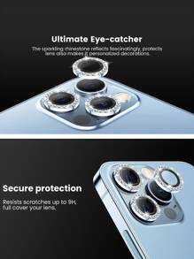 Bộ 3 miếng bảo vệ ống kính máy ảnh cường lực tương thích với iPhone 15/15Pro/15Plus/15Promax - Vàng - Xem 4