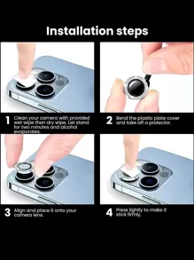 Bộ 3 miếng bảo vệ ống kính máy ảnh cường lực tương thích với iPhone 15/15Pro/15Plus/15Promax - Vàng - Xem 7