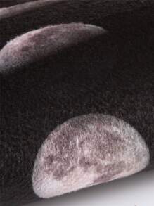 1pc Moon Phase Pattern Printed Kitchen Floor Mat, Soft Plush Rectangular Anti-Slip Absorbent Mat Suitable For Home Kitchen Dining Room Living Room ,Room Decor - Multicolor - View 3