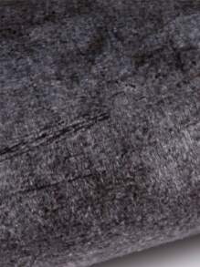 1pc Plain Kitchen Rug, Grey Polyester Floor Mat For Kitchen