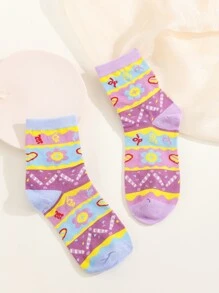 Vớ thuyền viên in hoa - Nhiều màu - Xem 2