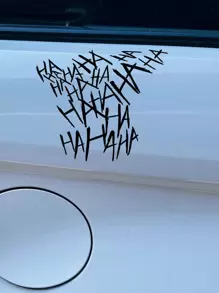 1pc Letter Graphic Car Sticker - Black - View 2