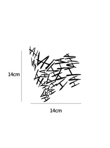 1pc Letter Graphic Car Sticker - Black - View 3