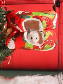 Christmas Elk Pattern Pet Hammock - Multicolor - View 1