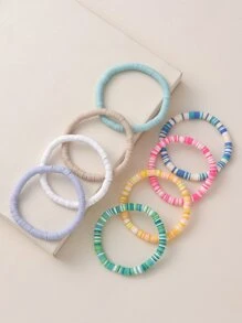 8 cái vòng đeo tay khối màu - Nhiều màu - Xem 2