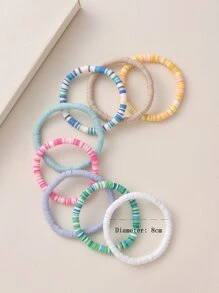 8 cái vòng đeo tay khối màu - Nhiều màu - Xem 3