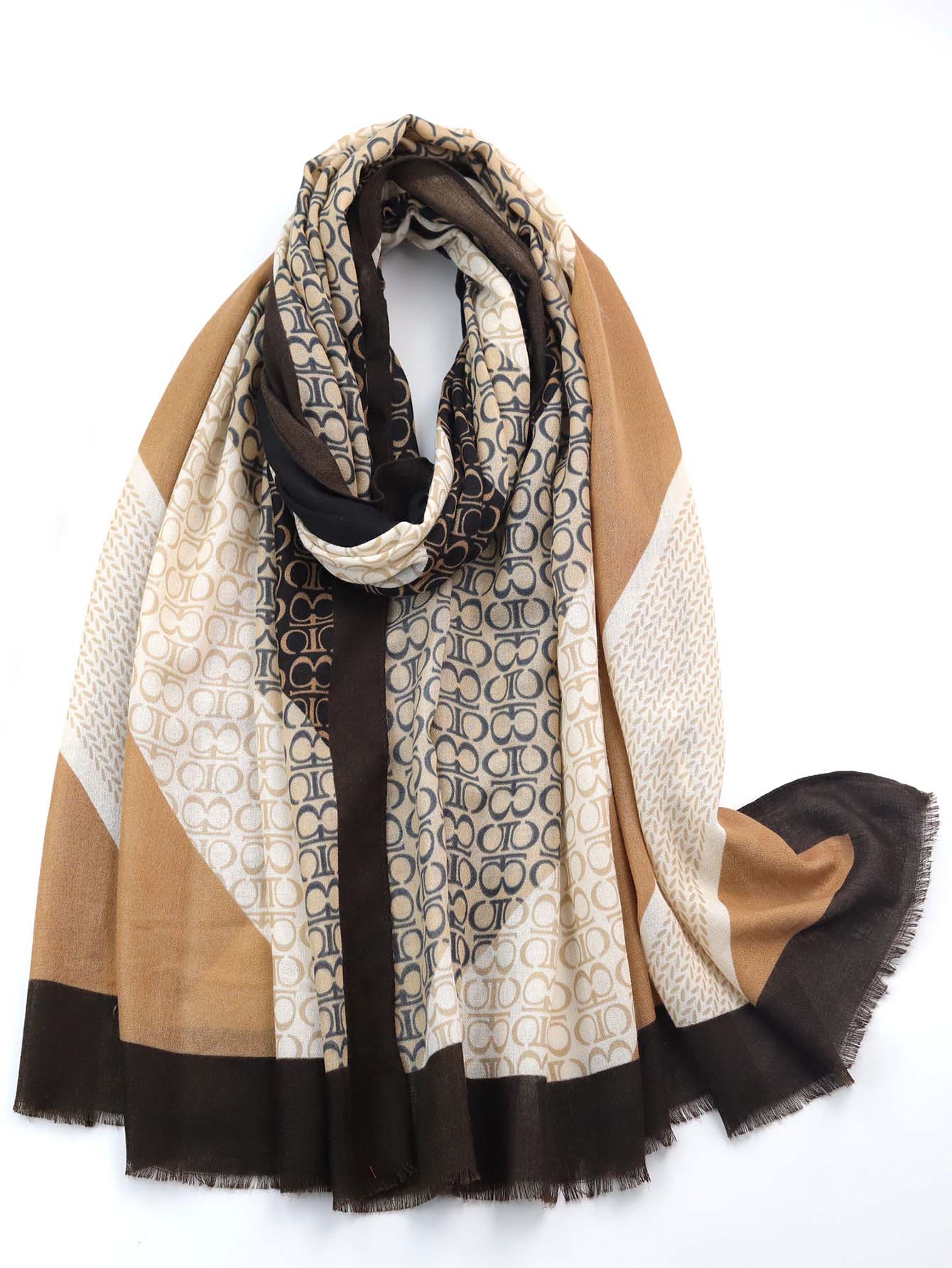 Graphic Print Scarf - Multicolor - View 1