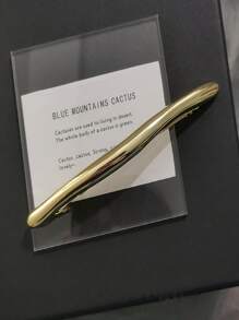 1 pieza Pinza de pelo minimalista y moderna de estilo coreano, adecuada para mujeres jóvenes, para fiestas y uso diario (el material metálico puede tener pequeños arañazos), accesorios para el cabello, accesorios para la cabeza - Dorado - Ver 4