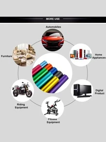 1 cái 30 cm * 100 cm nhãn dán phim thay đổi màu xe - màu đen - Xem 8