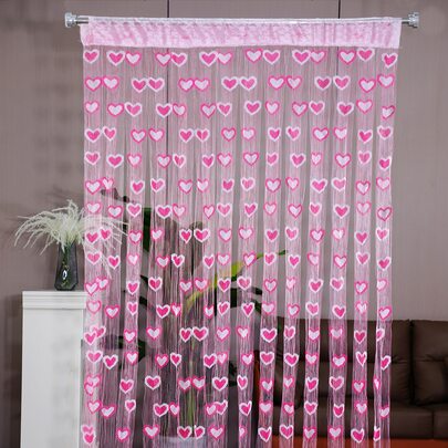 愛心圖案門簾