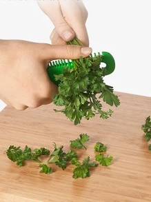 Quitador de hojas de verduras de plástico, herramientas para frutas y verduras, artículos de cocina, cortador, alimentos, ensalada, decoración, almacenamiento, fiesta, cumpleaños. - Verde - Ver 1
