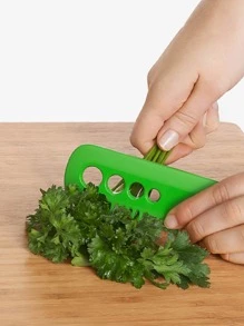 Quitador de hojas de verduras de plástico, herramientas para frutas y verduras, artículos de cocina, cortador, alimentos, ensalada, decoración, almacenamiento, fiesta, cumpleaños. - Verde - Ver 3