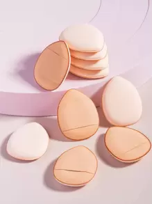 10pcs Brown Air Cushion Finger Powder Puff - Multicolor - View 1