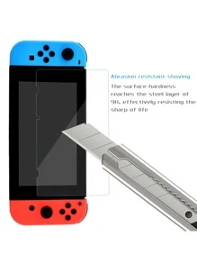 1sheet Tempered Screen Film Compatible With Nintendo Switch - Clear - View 3