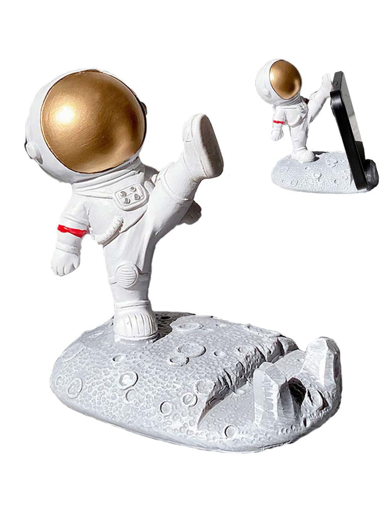 1入組宇航員設計桌面手機支架 - 金色 - 查看 1