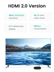 UGREEN UGREEN 2.0 kabel 4K 60hz mannelijke naar mannelijke hoge snelheidsadapter 3D voor Smart TV X Box 360 Apple TV PS4/5 Pro Switch Projector