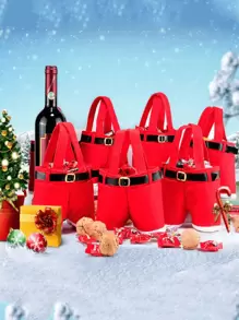 1pc Christmas Clothes Design Gift Bag - Multicolor - View 1