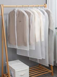 5pcs Clear Garment Cover,Breathable Zip-up Garment Cover, Anti- Dust, Moth And Waterproof - Clear - View 2