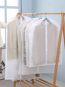 5pcs Clear Garment Cover,Breathable Zip-up Garment Cover, Anti- Dust, Moth And Waterproof - Clear - View 4