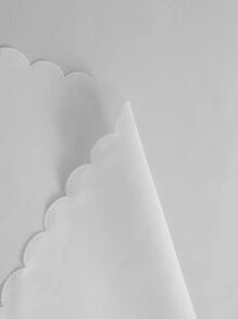 1入組素色白色桌布餐桌用現代滌綸裝飾桌布 - 白色 - 查看 2