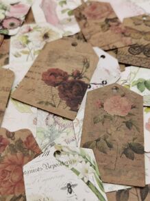 1box Floral Print Decorative Craft Paper - Multicolor - View 2