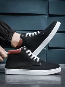 Men's Casual Sports Shoes, Slip-Resistant Sneakers, All-Match Style, Suitable For Any Season, Suitable For Students Valentines - Black - View 3