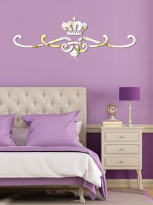 12入組王冠設計裝飾鏡子 - 銀色 - 查看 6