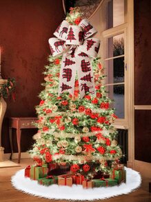 1pc Bow Design Christmas Tree Decoration - Multicolor - View 2