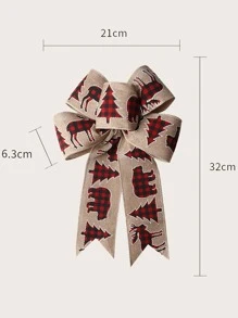 1pc Bow Design Christmas Tree Decoration - Multicolor - View 4