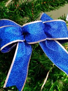 1入組聖誕裝飾手寫筆記蝴蝶結和聖誕樹裝飾藍色聖誕擺設 - 藍色 - 查看 5