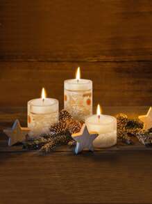 3 件圆柱形设计硅胶蜡烛模具 - 白色 - 查看 2