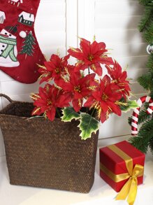 1 件人造圣诞花 - 适用于 DIY 工艺品、节日家居装饰、季节性冬季装饰 - 彩色 - 查看 2