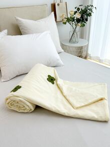 Floral Embroidered Bedspread - Beige - View 5