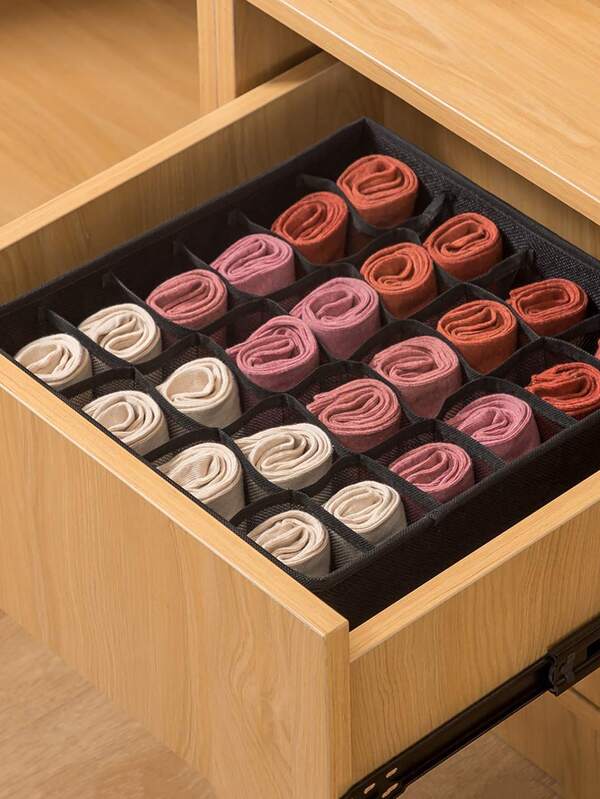 1 Pack Sock Underwear Organizer Dividers, 24 Cell Drawer Organizers