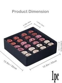 1 cái 24 ngăn tổ chức tủ quần áo có thể gập lại và có thể giặt được tại nhà cho đồ lót, hộp lưu trữ đồ lót, tổ chức ngăn kéo vớ áo ngực và quần lót, tổ chức lưu trữ hộ gia đình - màu đen - Xem 6